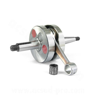 EMBIELLAGE MOTO MVT S-ROAD ADAPT. MINARELLI AM6 (SE MONTE AVEC ROULEMENTS 6204) CAGE 12X16X16 MANETON 18MM SOIES 20MM (VI 01)