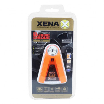 ANTIVOL BLOQUE DISQUE XENA X2 RESISTANT A L'AZOTE LIQUIDE ORANGE (CLASSE SRA)