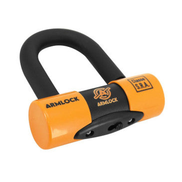 ANTIVOL U / BLOQUE DISQUE ARMLOCK CK5 NOIR/ORANGE MINI 52 x 65 mm DIAM 16mm AVEC CORDON DE RAPPEL ORANGE (CLASSE SRA) (3 CLES)