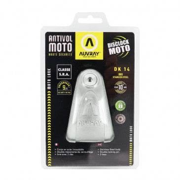 ANTIVOL BLOQUE DISQUE AUVRAY DK14 DIAM 14mm INOX (CLASSE SRA)