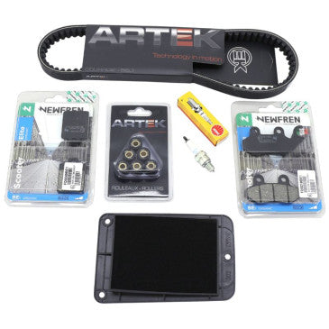 KIT ENTRETIEN MAXISCOOTER ADAPTABLE PEUGEOT 125 TWEET 2010> (PACK 6 PIECES)