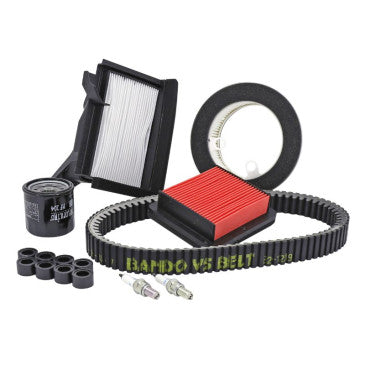 KIT ENTRETIEN MAXISCOOTER ADAPTABLE YAMAHA 530 TMAX 2017>2019 (PACK 8 PIECES)