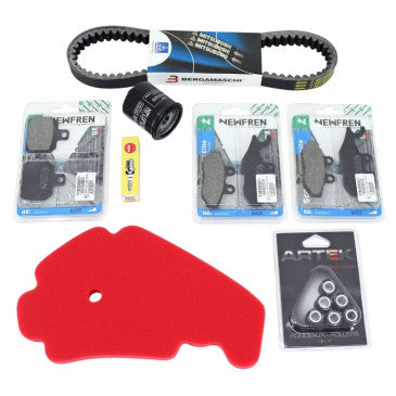 KIT ENTRETIEN MAXISCOOTER ADAPTABLE PIAGGIO 125 X9 (PACK 8 PIECES)