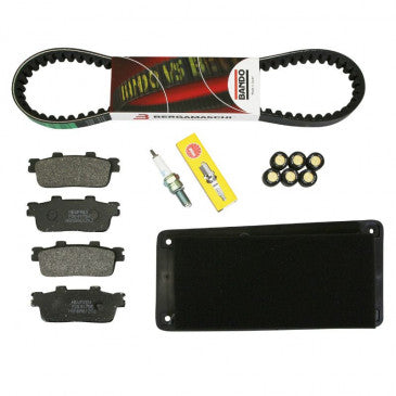 KIT ENTRETIEN MAXISCOOTER ADAPTABLE SYM 125 GTS 2005>2009, 125 GTS EVO 2013>2014 (PACK 6 PIECES)