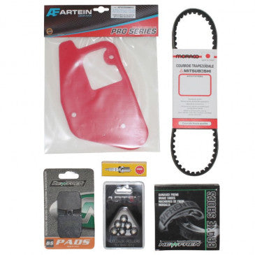 KIT ENTRETIEN SCOOT ADAPTABLE MBK 50 STUNT 2004>/YAMAHA 50 SLIDER 2004> (PACK 6 PIECES)