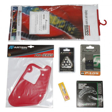 KIT ENTRETIEN SCOOT ADAPTABLE MBK 50 BOOSTER 2004>/YAMAHA 50 BWS 2004> (PACK 6 PIECES)