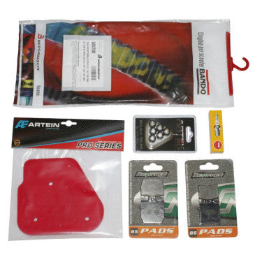 KIT ENTRETIEN SCOOT ADAPTABLE MBK 50 NITRO/YAMAHA 50 AEROX (PACK 6 PIECES)