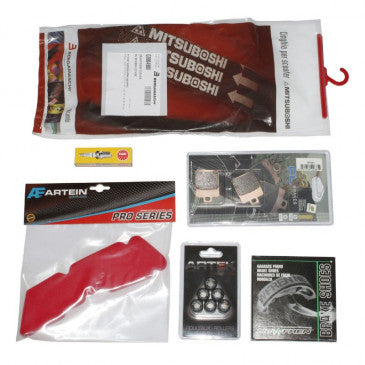 KIT ENTRETIEN SCOOT ADAPTABLE PIAGGIO 50 ZIP 2T 2008> (PACK 6 PIECES)