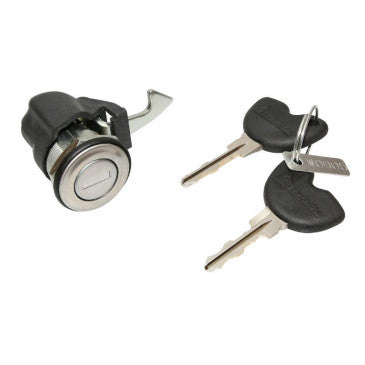 KIT SERRURE TOP CASE ORIGINE PIAGGIO 50-125 LIBERTY, PRIMAVERA, SPRINT, 50 NRG POWER, 125 VESPA GTV, X7, VESPA PX