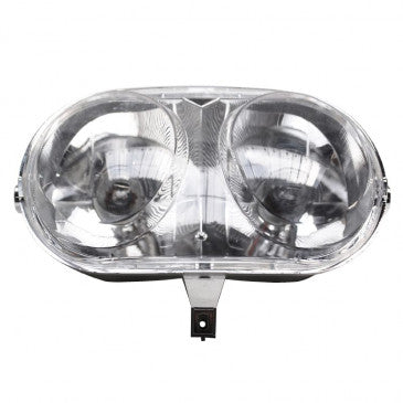 OPTIQUE SCOOT ADAPTABLE MBK 50 OVETTO 1997>2007 / YAMAHA 50 NEOS 1997>2007 (HOMOLOGUE CE) (LIVREE AVEC 2 AMPOULE BA20D)