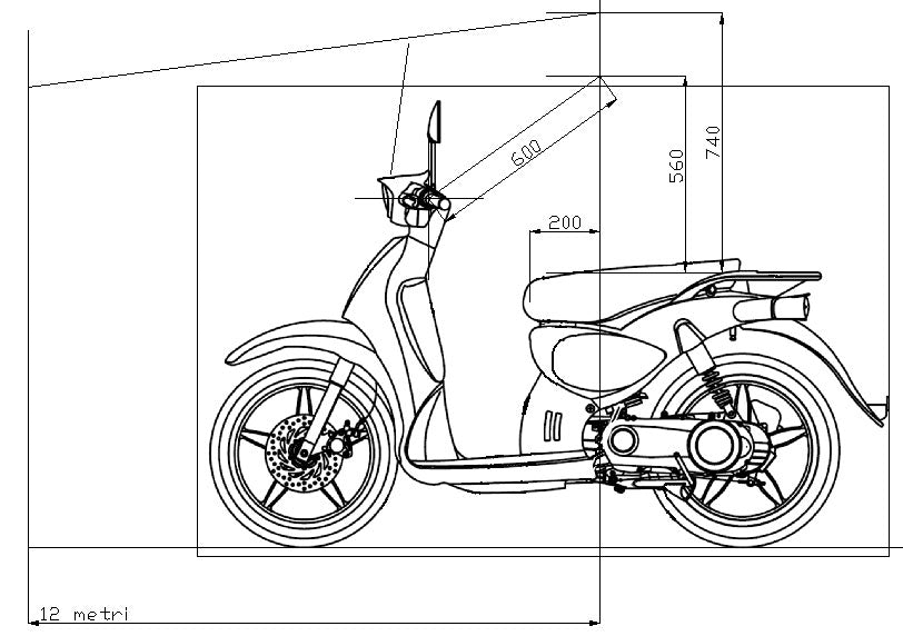 Parebrise pour Peugeot Vivacity moyen avec bord
