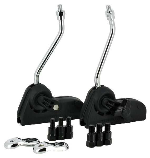 Parebrise Transparent Réglable L 430 / 450 mm + Kit Fixation Pour Montage Rétroviseur