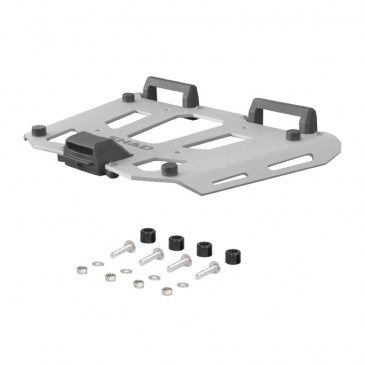 PLATINE A POUR TOP CASE SHAD ALUMINIUM GRIS AVEC KIT VISSERIE COMPATIBLE GAMME TERRA TR55/TR48/TR37 ET LES SH59X/SH58X/SH50/SH48