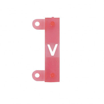 POCHOIR GRAVAGE TGV ALPHA EN LIGNE LETTRE V (SACHET DE 20)