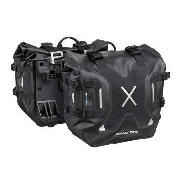 SACOCHE CAVALIERE LATERALE SHAD TR30 TERRA NOIR ETANCHE DOUBLE LOCKING SYSTEM (FIXATION 3P ET 4P SYSTEM VENDU SEPAREMENT)