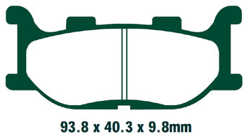 Plaquettes de frein avant Organique EBC Racing YAMAHA TMAX 500 2004-2007
