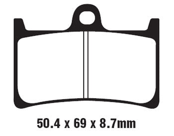 Plaquettes de frein avant Organique EBC Racing YAMAHA XSR 700 2016-2020