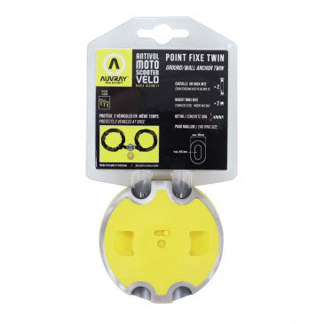 ANTIVOL ANCRE/ANCRAGE SYSTEME AUVRAY TWIN (DIAM 14 mm) (LIVRE AVEC KIT DE MONTAGE)(PROTEGE 2 VEHICULES EN MEME TEMPS )