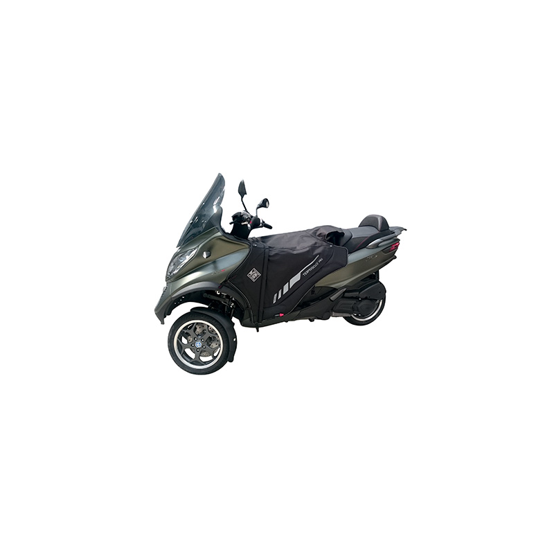 TABLIER TUCANO PIAGGIO 125 MP3 2006>, 250 MP3 2008>, 300 MP3 2012>, 400 MP3 2008>, 500 MP3 2010> CONVIENT POUR LES NOUVEAUX MODELES (R062PRO-X) (TERMOSCUD PRO 4 SEASON) (SYSTEME ANTI-FLOTTEMENT SGAS)