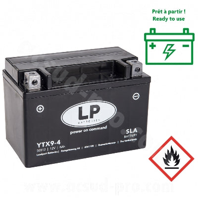 BATTERIE LANDPORT LTX9-4 12V 8A SANS ENTRETIEN SLA/TECHNOLOGIE AGM ( YTX9-BS )