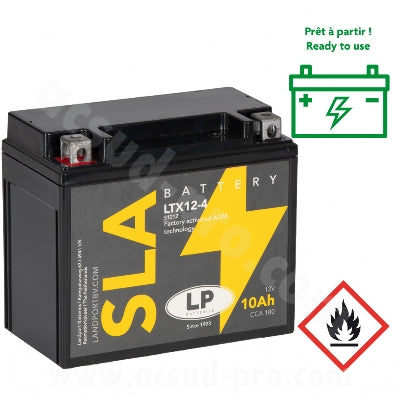 BATTERIE LANDPORT LTX12-4 12V 10A SANS ENTRETIEN SLA/TECHNOLOGIE AGM ( YTX12-BS )