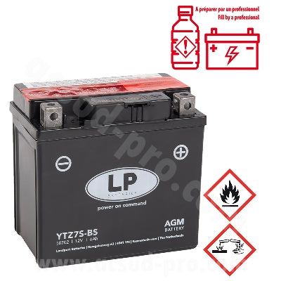 BATTERIE LANDPORT LTZ7S-BS 12V SANS ENTRETIEN SLA/TECHNOLOGIE AGM ( YTZ7S-BS )