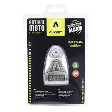 ANTIVOL BLOQUE DISQUE AUVRAY B-LOCK AVEC ALARME SONORE DIAM 6mm