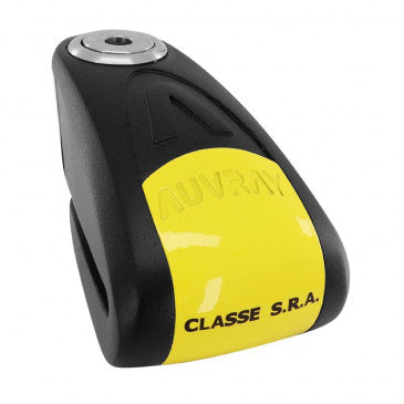 ANTIVOL BLOQUE DISQUE AUVRAY B-LOCK AVEC ALARME SONORE DIAM 14mm NOIR/JAUNE (CLASSE SRA)