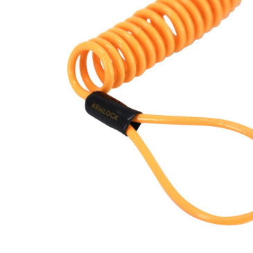 CORDON DE RAPPEL ARMLOCK 1.50M (DIAM 4 mm) ORANGE POUR ANTIVOL BLOQUE DISQUE