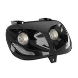 DOUBLE OPTIQUE SCOOT REPLAY RR8 POUR MBK 50 BOOSTER 1999>2003/YAMAHA 50 BWS 1999>2003 NOIR AVEC LEDS BLEU