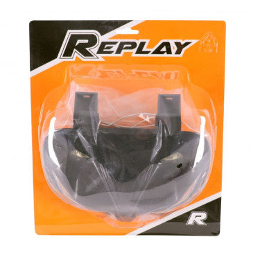 DOUBLE OPTIQUE SCOOT REPLAY RR8 POUR MBK 50 BOOSTER 1999>2003/YAMAHA 50 BWS 1999>2003 NOIR AVEC LEDS BLEU