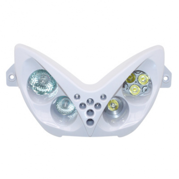 DOUBLE OPTIQUE REPLAY POUR MBK 50 NITRO/YAMAHA 50 AEROX BLANC