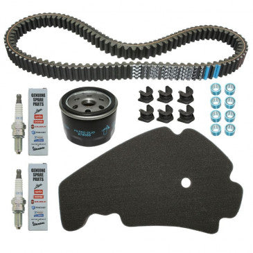 KIT ENTRETIEN MAXISCOOTER ORIGINE PIAGGIO 500 BEVERLY 2005>, 500 X10 2012>/GILERA 500 FUOCO 2007> (AVEC GUIDES VARIATEUR - SANS PLAQUETTES DE FREIN)