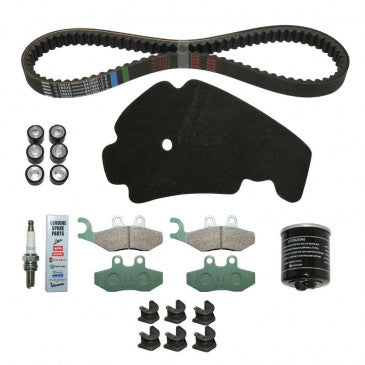 KIT ENTRETIEN MAXISCOOTER ORIGINE PIAGGIO 125 BEVERLY 2005>(AVEC GUIDES VARIATEUR)