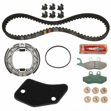 KIT ENTRETIEN SCOOT ORIGINE PIAGGIO 50 FLY 2T 2005> (AVEC PLAQUETTES DE FREIN)