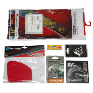 KIT ENTRETIEN SCOOT ADAPTABLE PEUGEOT 50 TKR (FREIN AV AJP), TREKKER (FREIN AV AJP), SPEEDFIGHT (FREIN AV AJP), BUXY (FREIN AV AJP) (PACK 6 PIECES)