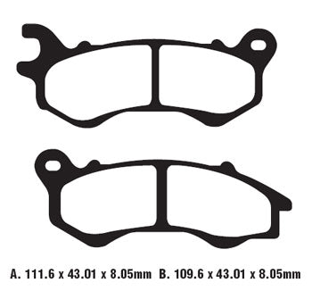 Plaquettes de frein avant Organique  EBC Racing HONDA PCX 2012-2017