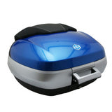 TOP-CASE 50L AVEC SUPPORT ORIGINE PIAGGIO 300-500 MP3 2014>2017 BLEU LAGON 261/A