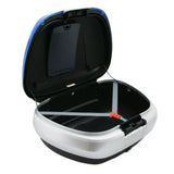 TOP-CASE 50L AVEC SUPPORT ORIGINE PIAGGIO 300-500 MP3 2014>2017 BLEU LAGON 261/A