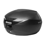 TOP CASE SHAD SH39 NOIR 39L AVEC PLATINE (DOSSERET NON INCLUS) (CONTENANCE 1 CASQUE INTEGRAL + 1 CASQUE JET) (L51xH32xP43cm)