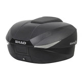 TOP CASE SHAD SH58X EXPANDABLE NOIR/CARBONE 58L AVEC PLATINE (3 VOLUMES POSSIBLES 46/52/58L) CONTENANCE 2 CASQUES INTEGRAUX (L61xH27xP48cm)