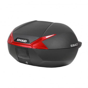 TOP CASE SHAD SH47 NOIR AVEC REFLECTEUR ROUGE