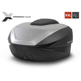 TOP CASE SHAD SH59X EXPANDABLE ALUMINIUM 59L AVEC PLATINE (3 VOLUMES POSSIBLES 46/52/59L) CONTENANCE 2 CASQUES INTEGRAUX