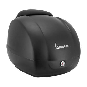 TOP CASE 36L AVEC DOSSERET ORIGINE PIAGGIO 125-300 VESPA GTS 2022> NOIR CONVINTO MAT NV