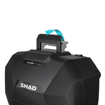 VALISE LATERALE/SIDE-CASE SHAD SH38X EXPANDABLE 38L NOIR/CARBONE (fixation 3P, 4P SYSTEM vendue séparément) (D0B36200) (PAIRE)